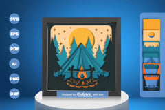 Camping in Nature Papercut SVG Bundle - CraftNest - Digital Crafting and Art