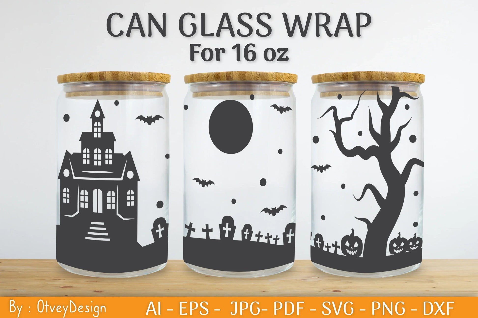 Libbey 16 Oz Can Glass Halloween SVG Bundle - CraftNest - Digital Crafting and Art