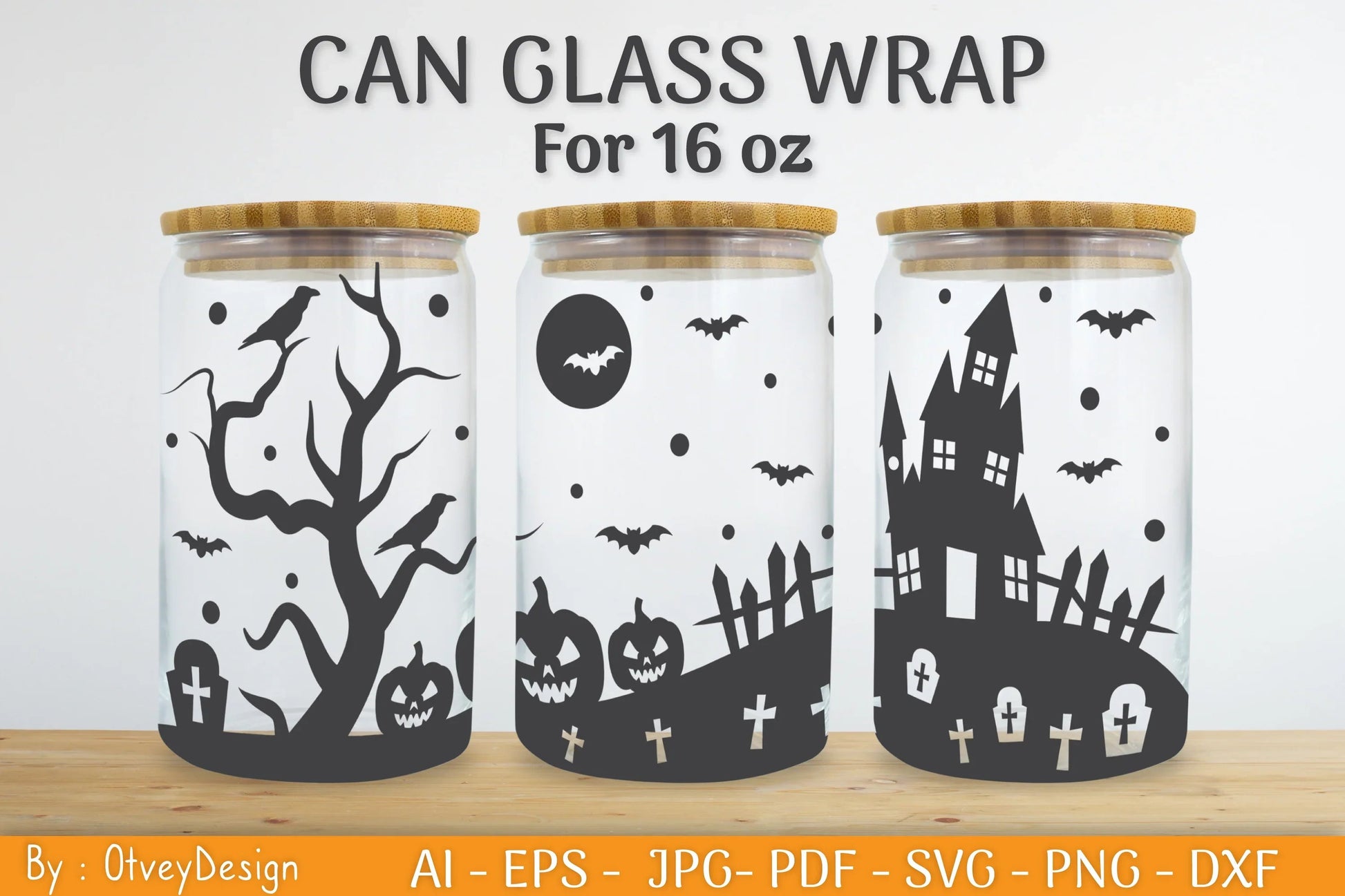Libbey 16 Oz Can Glass Halloween SVG Bundle - CraftNest - Digital Crafting and Art