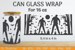 Libbey 16 Oz Can Glass Halloween Wrap SVG Bundle - CraftNest - Digital Crafting and Art
