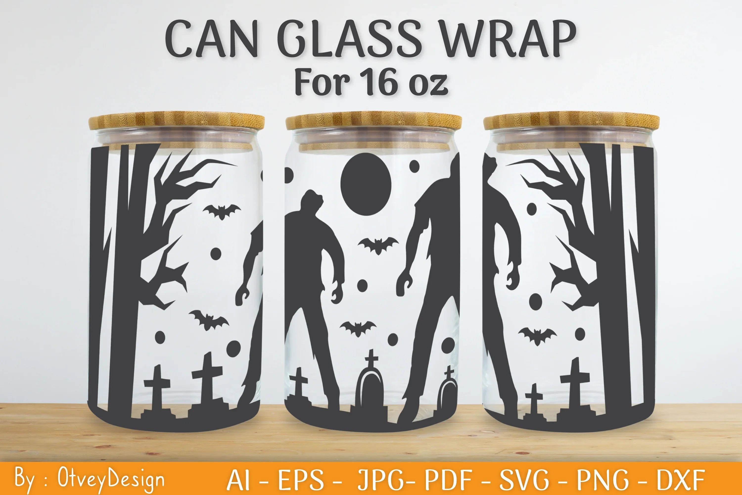 Libbey 16 Oz Can Glass Halloween Wrap SVG Bundle - CraftNest - Digital Crafting and Art