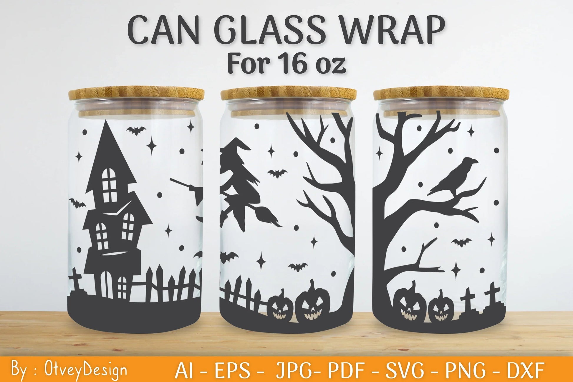 Libbey 16 Oz Can Glass Halloween SVG Bundle - CraftNest - Digital Crafting and Art