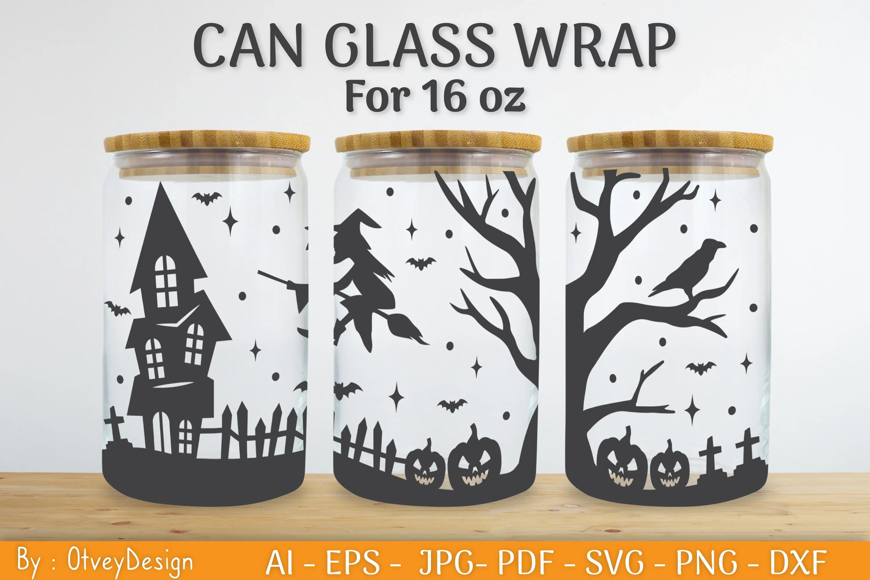 Libbey 16 Oz Can Glass Halloween SVG Bundle - CraftNest - Digital Crafting and Art