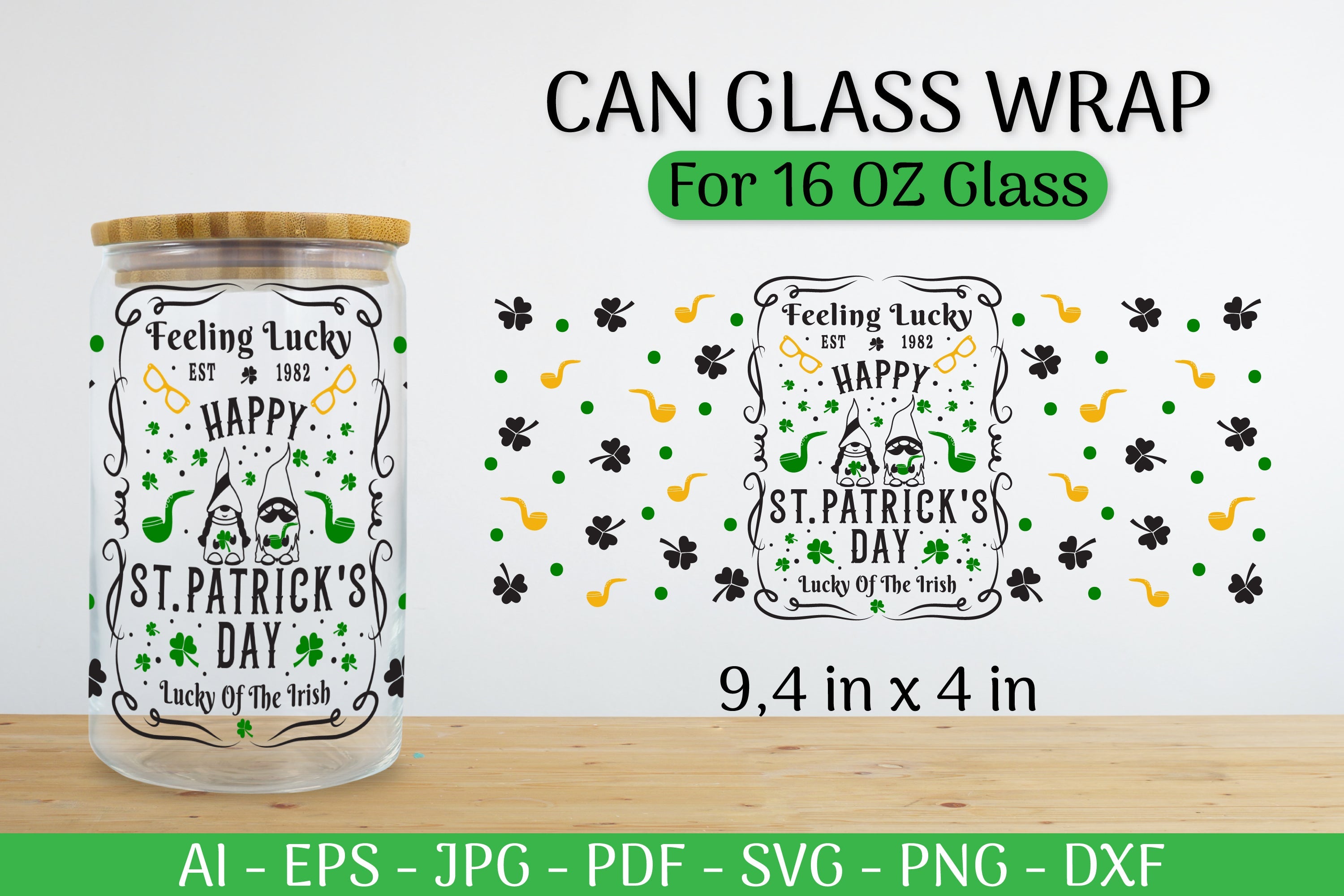 St. Patrick's Day Can Glass Wrap SVG Bundle