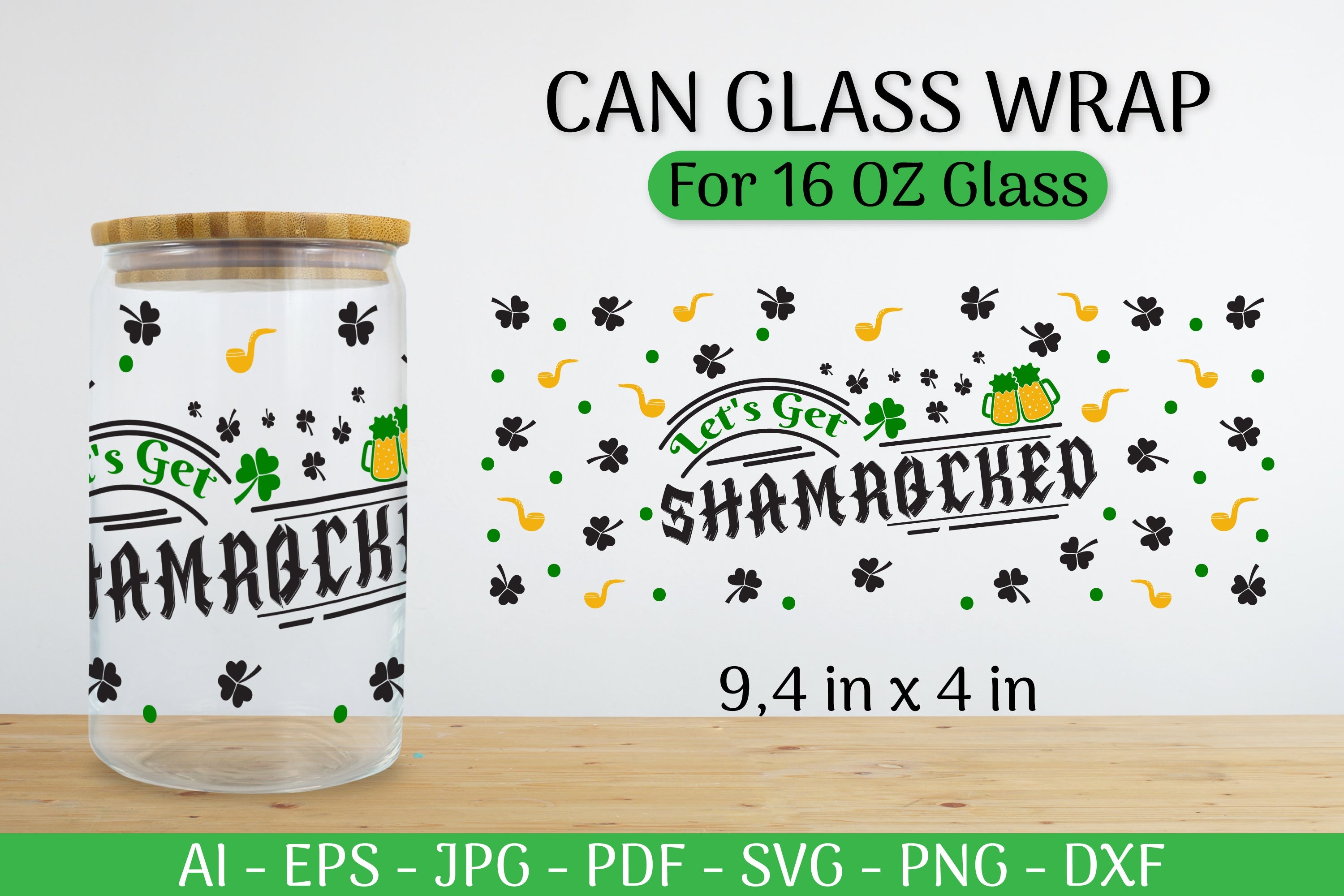 St. Patrick's Day Can Glass Wrap SVG Bundle