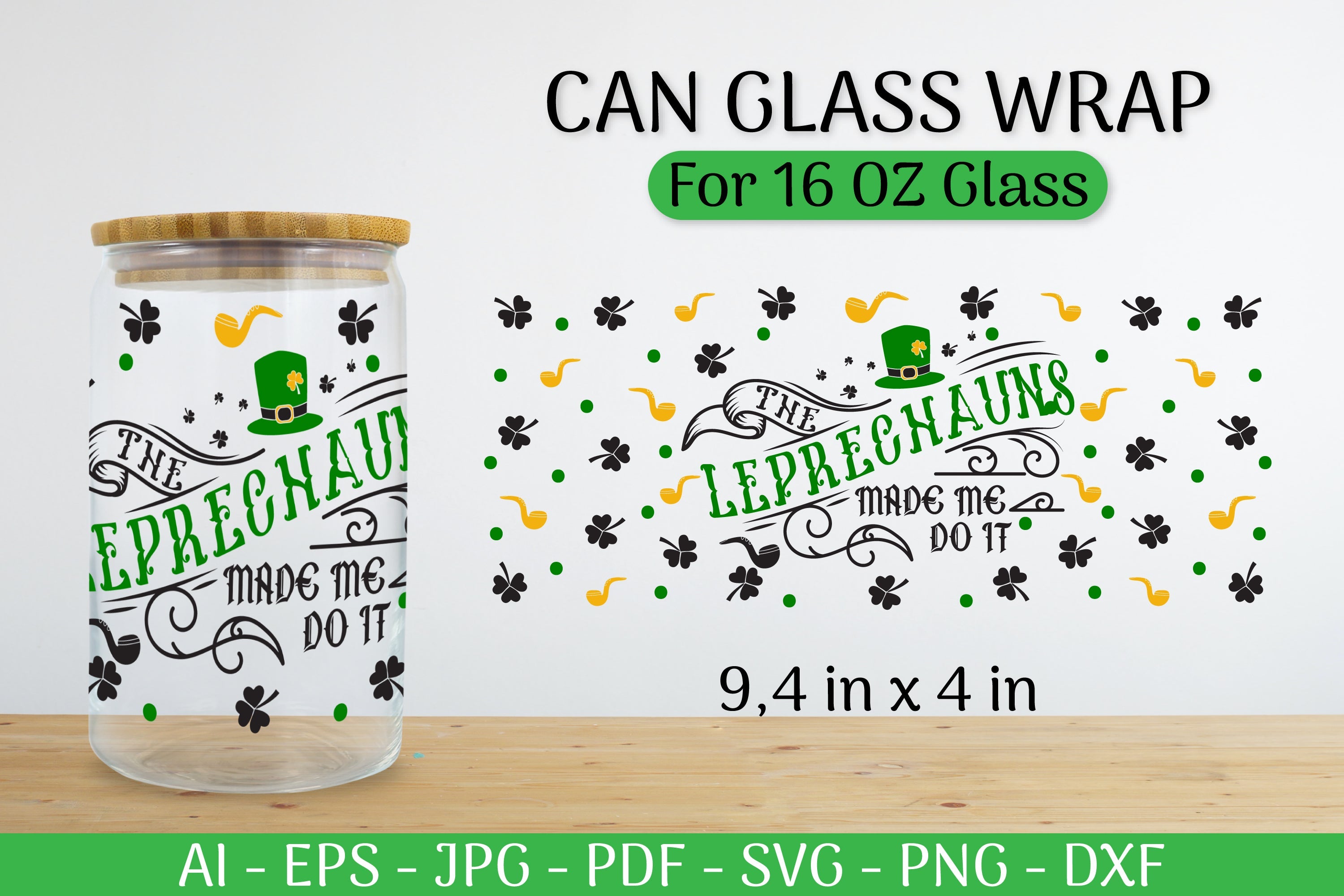 St. Patrick's Day Can Glass Wrap SVG Bundle