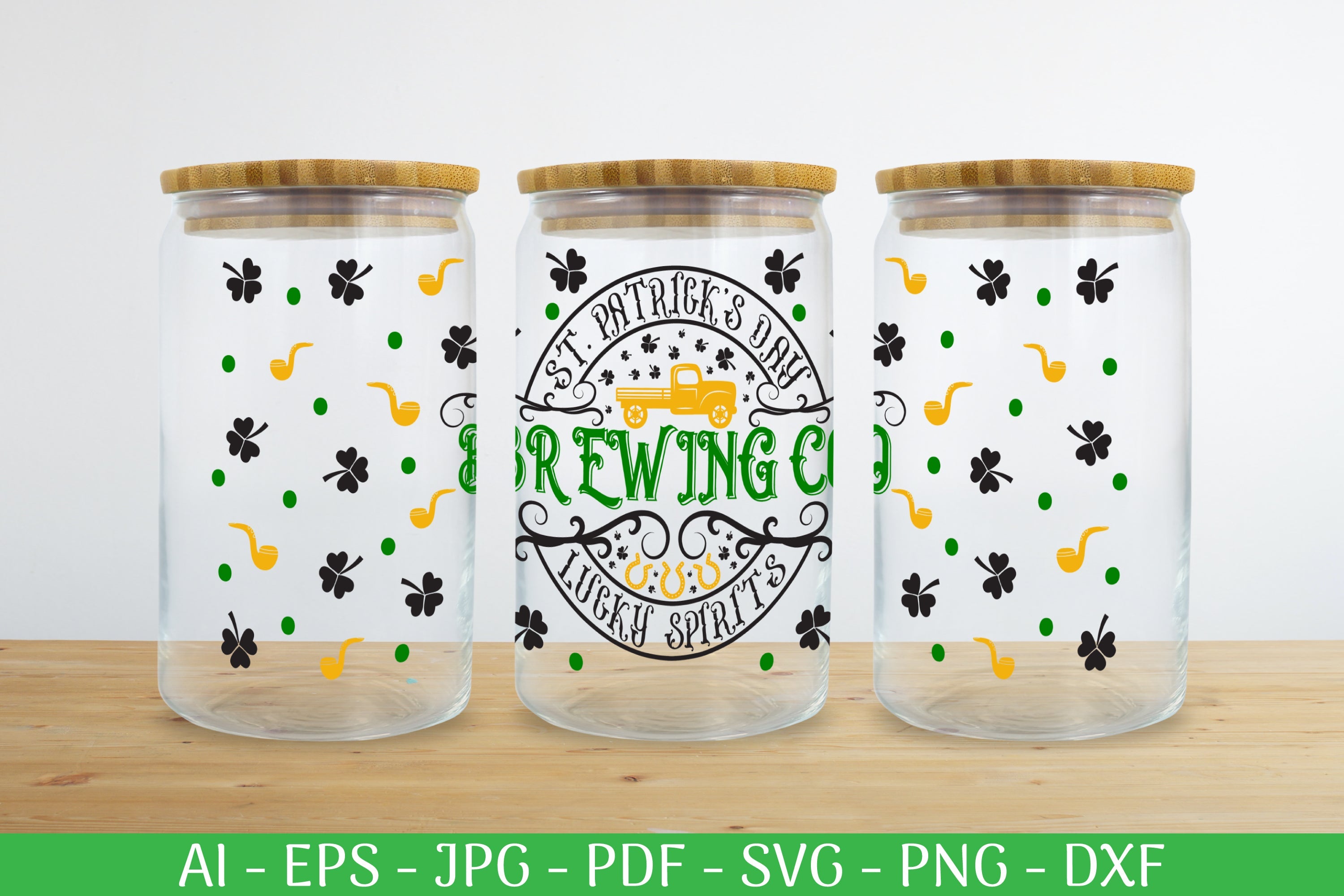 St. Patrick's Day Can Glass Wrap SVG Bundle