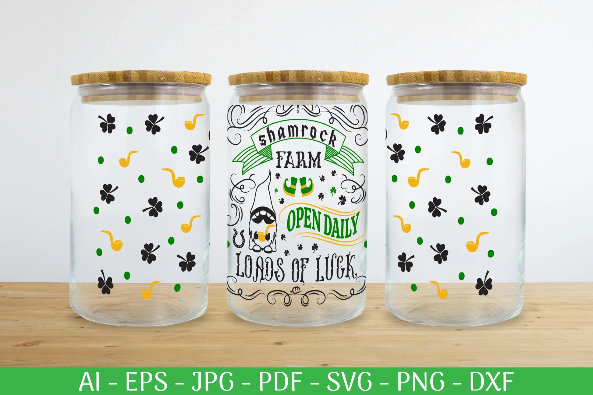 St. Patrick's Day Can Glass Wrap SVG Bundle - CraftNest - Digital Crafting and Art