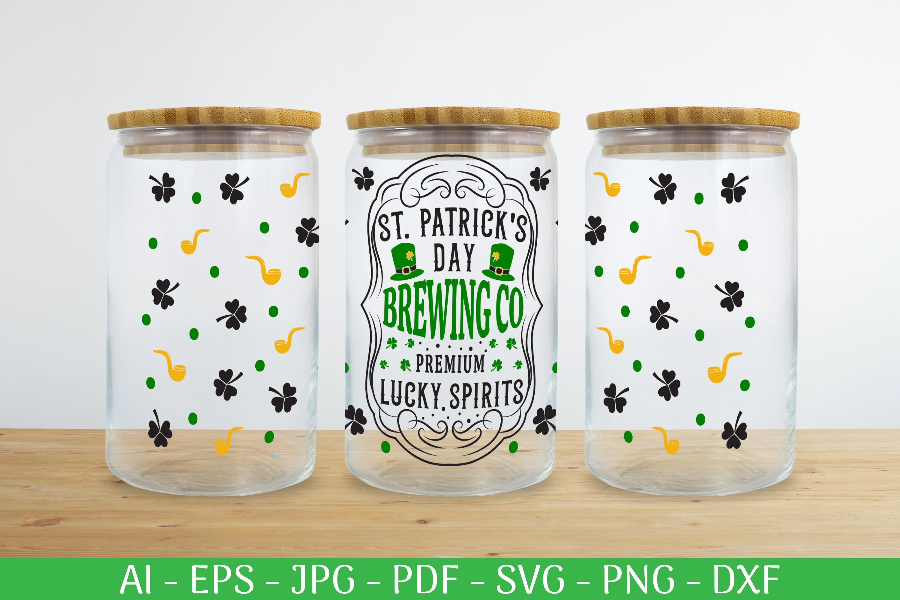 St. Patrick's Day Can Glass Wrap SVG Bundle