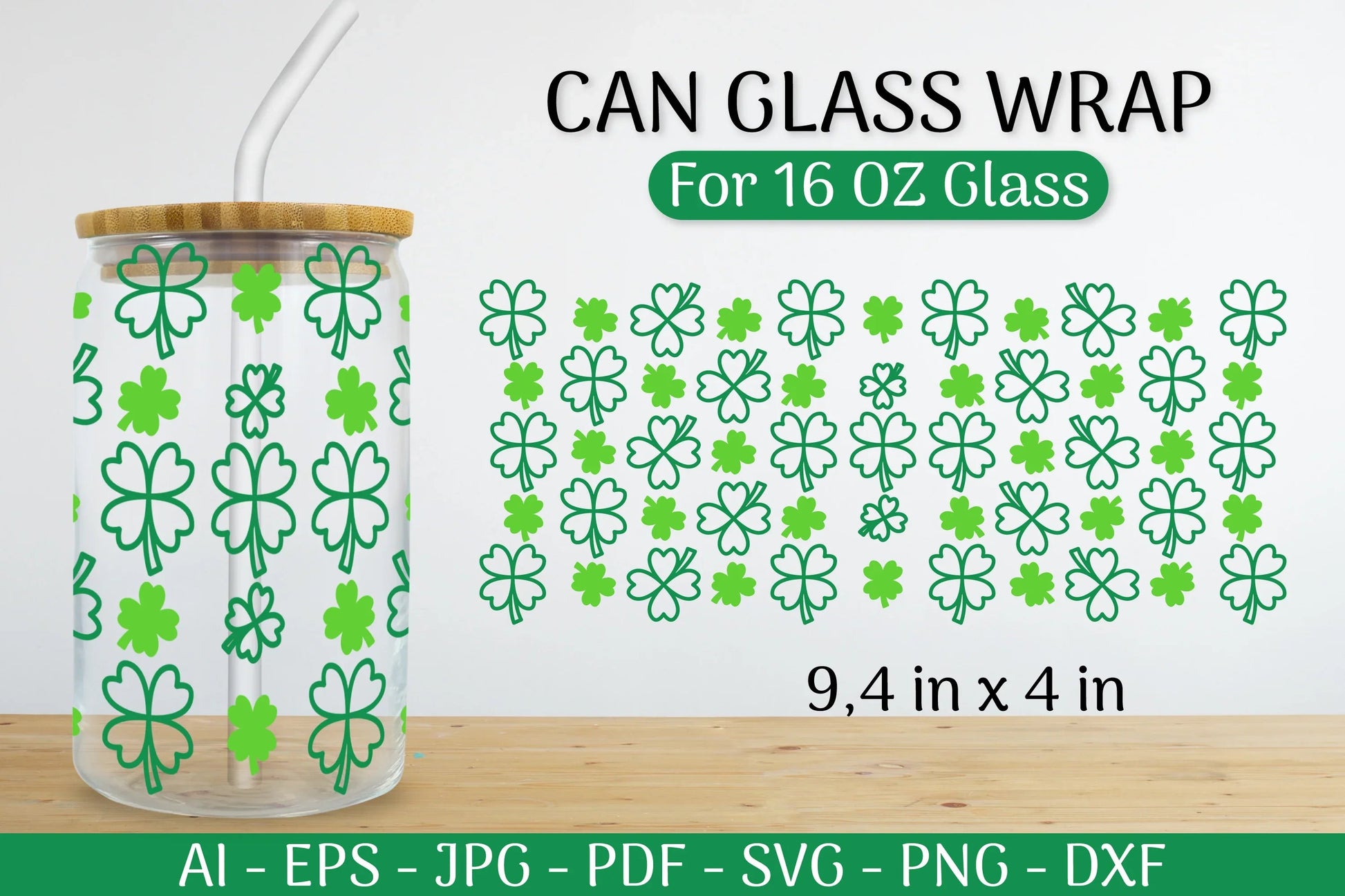 St. Patrick's Day Can Glass Wrap SVG Bundle - CraftNest - Digital Crafting and Art