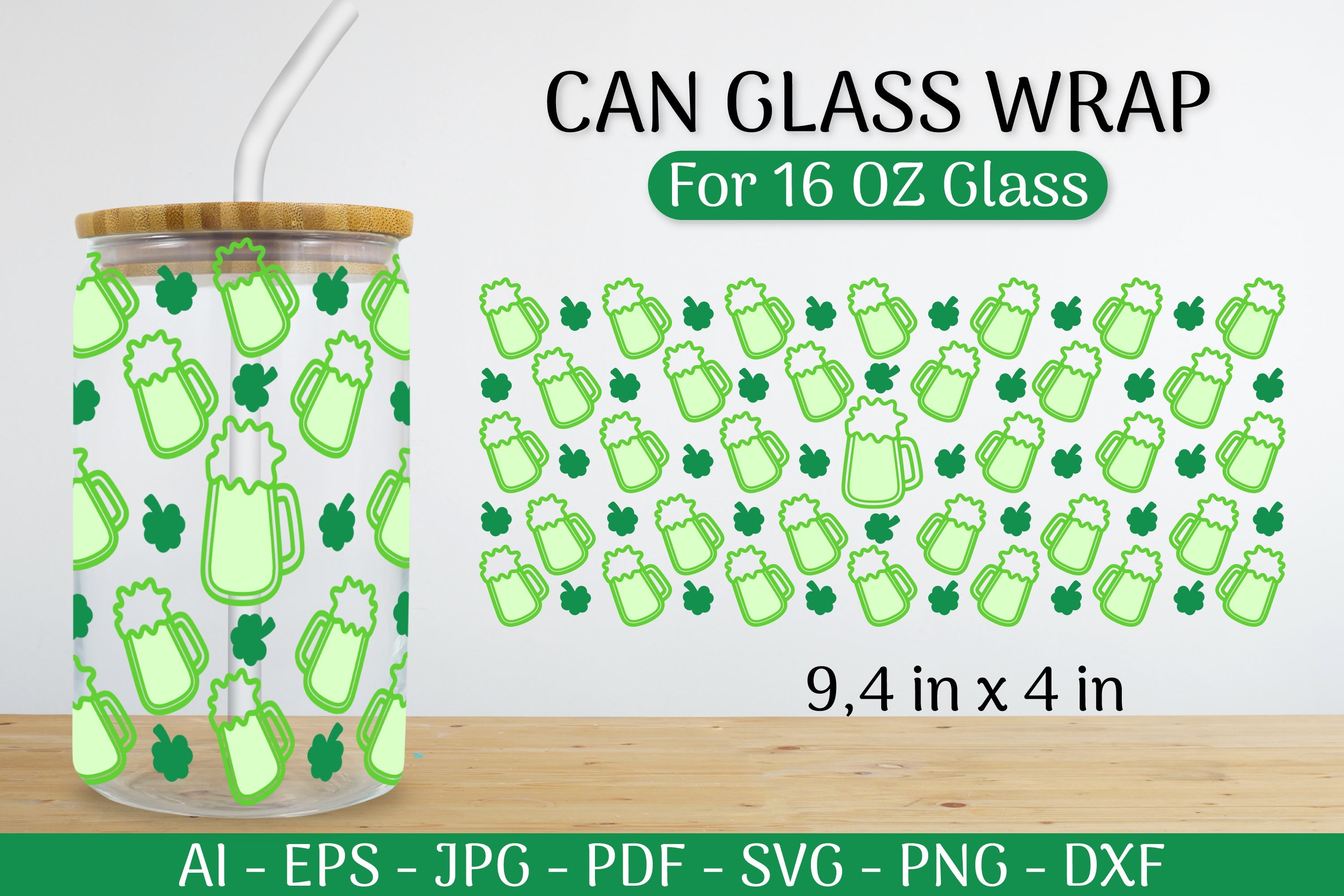 St. Patrick's Day Can Glass Wrap SVG Bundle