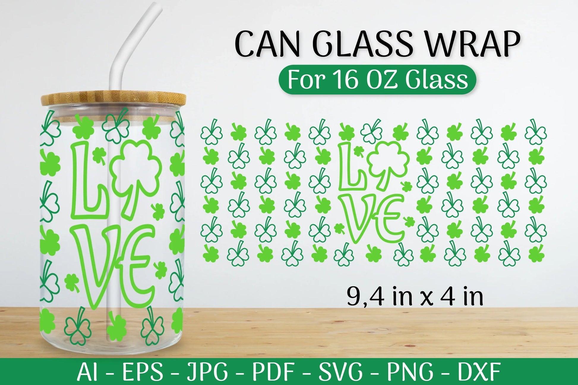 St. Patrick's Day Can Glass Wrap SVG Bundle - CraftNest - Digital Crafting and Art