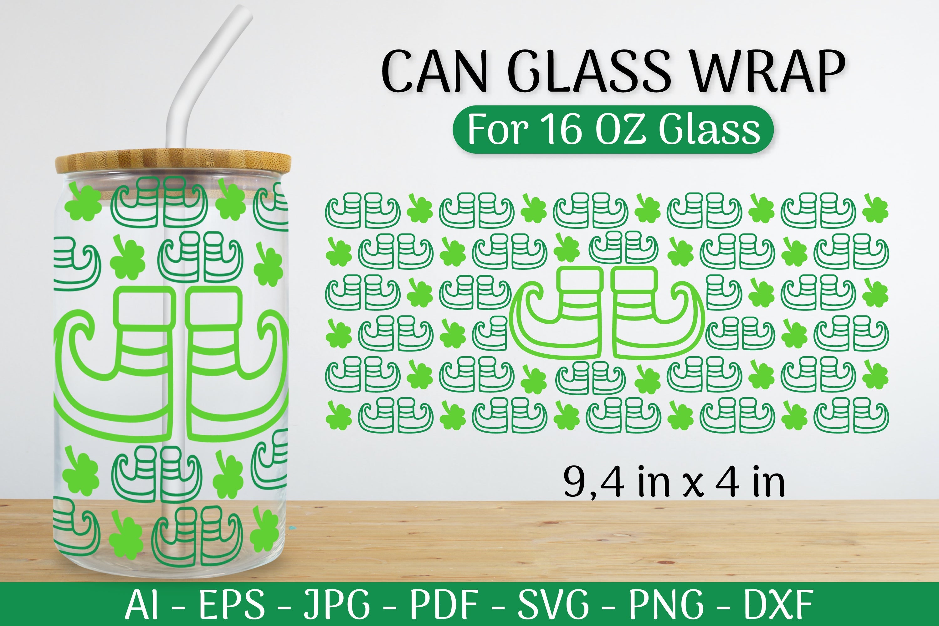 St. Patrick's Day Can Glass Wrap SVG Bundle