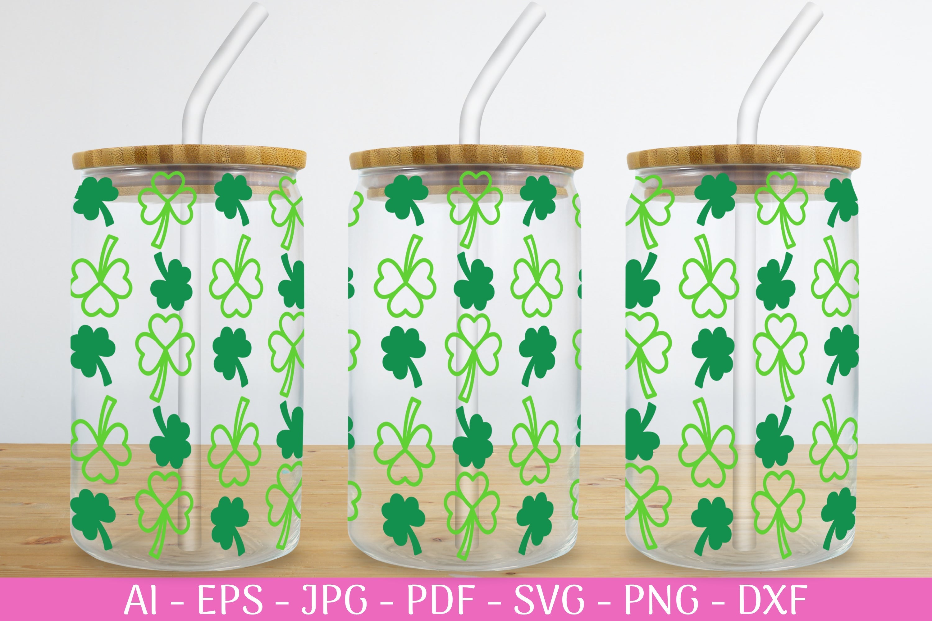 St. Patrick's Day Can Glass Wrap SVG Bundle