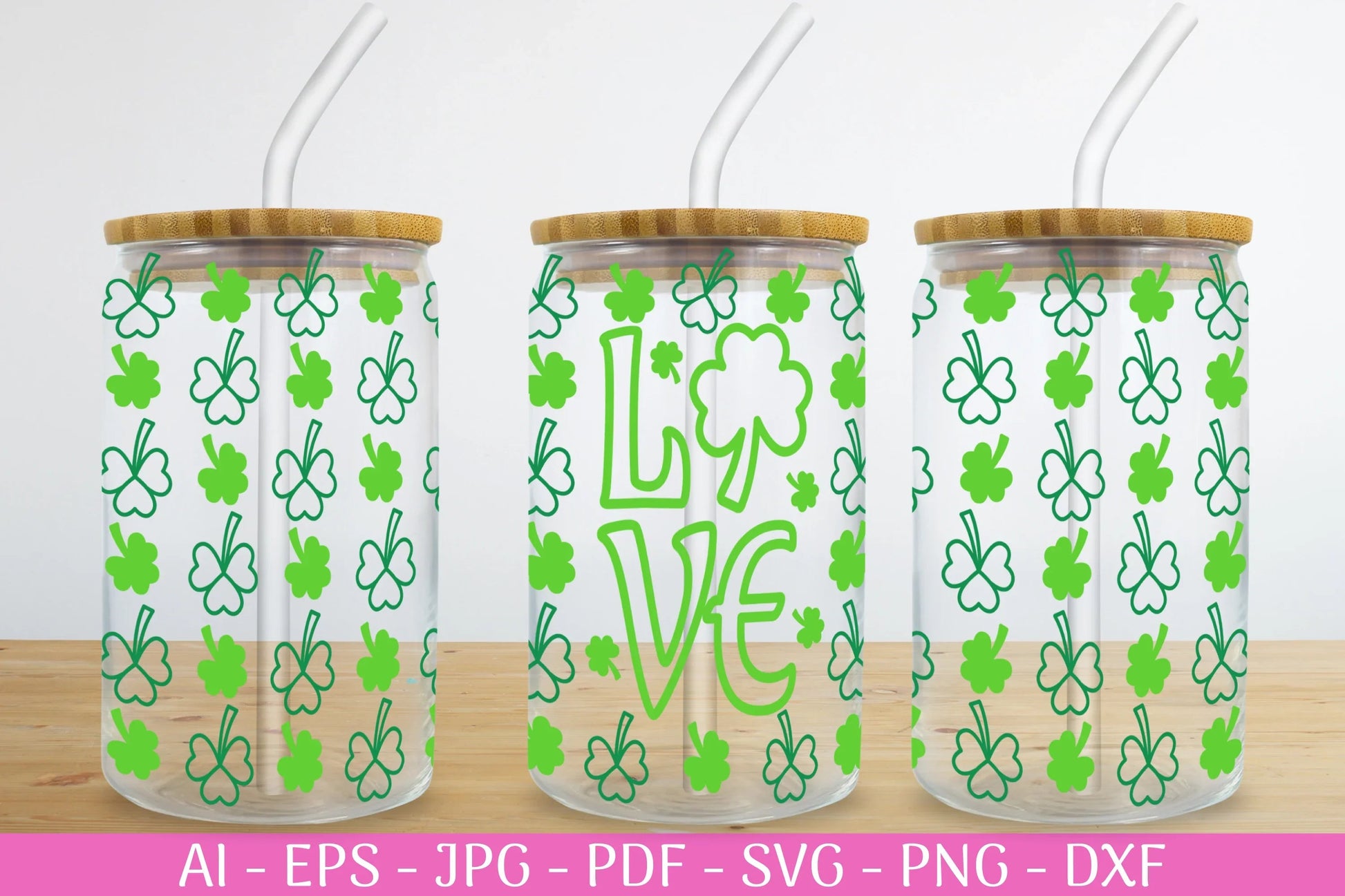 St. Patrick's Day Can Glass Wrap SVG Bundle - CraftNest - Digital Crafting and Art