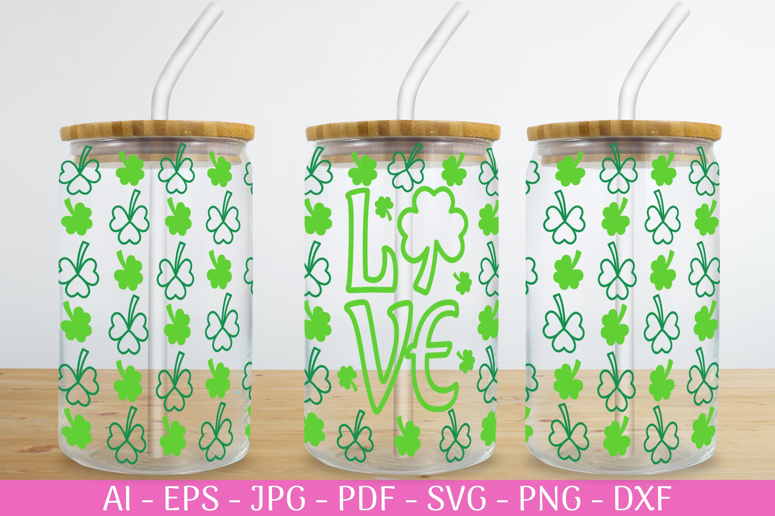 St. Patrick's Day Can Glass Wrap SVG Bundle