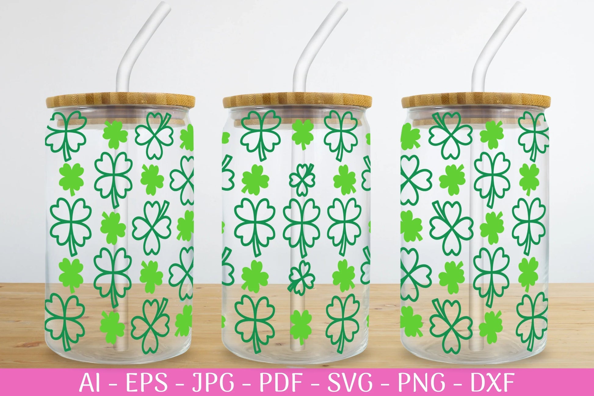 St. Patrick's Day Can Glass Wrap SVG Bundle - CraftNest - Digital Crafting and Art