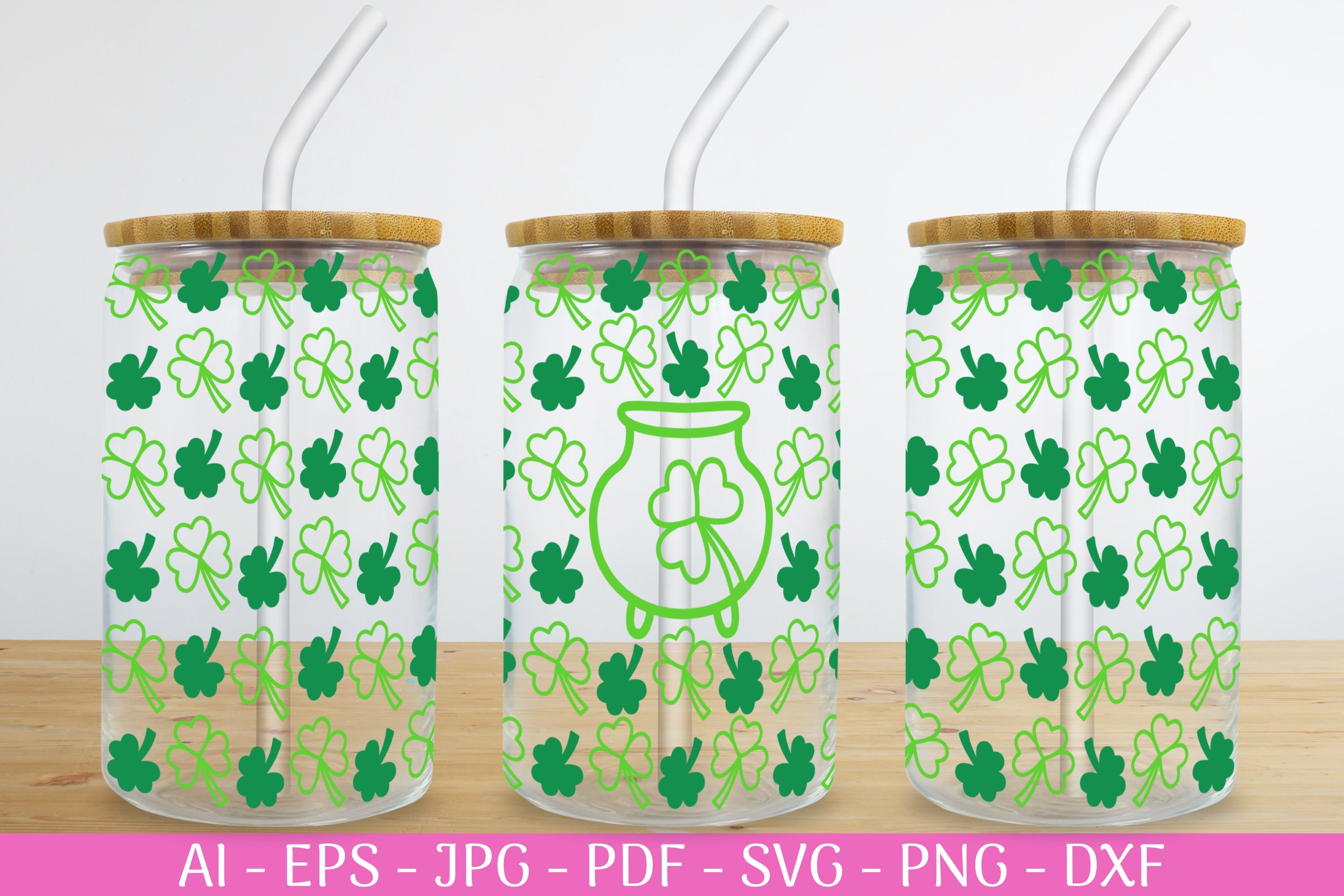 St. Patrick's Day Can Glass Wrap SVG Bundle