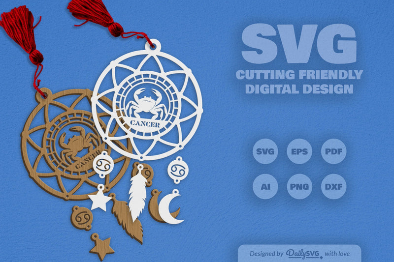 Cancer Dream Catcher Set SVG Bundle 1 - CraftNest - Digital Crafting and Art