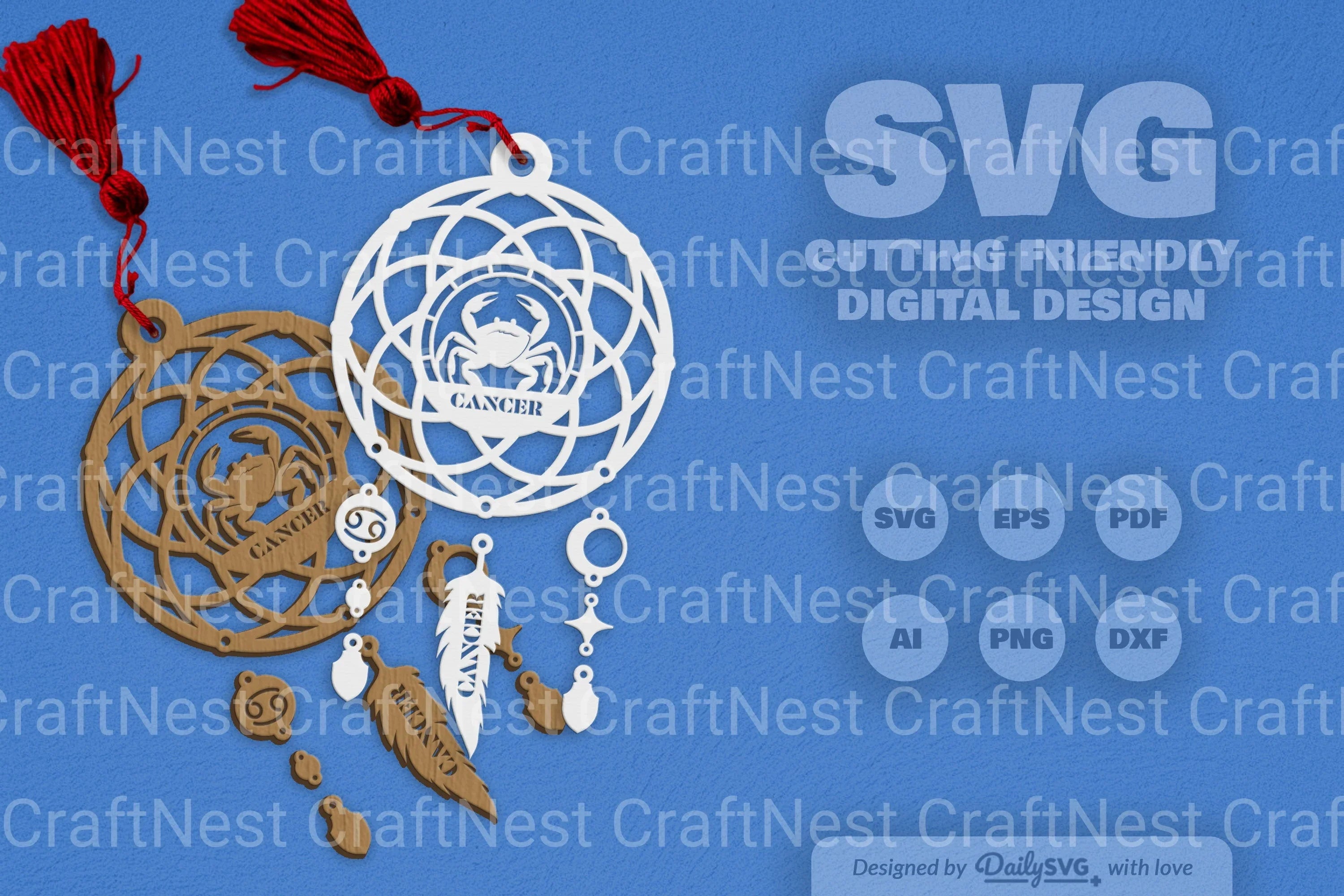 Cancer Dream Catcher Set SVG Bundle