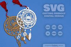 Daily SVG Bundles Cancer Dream Catcher Laser Cut Clipart Set - CraftNest - Digital Crafting and Art