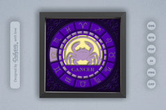 Cancer Zodiac 3D Shadow Box Papercut SVG Bundle - CraftNest - Digital Crafting and Art