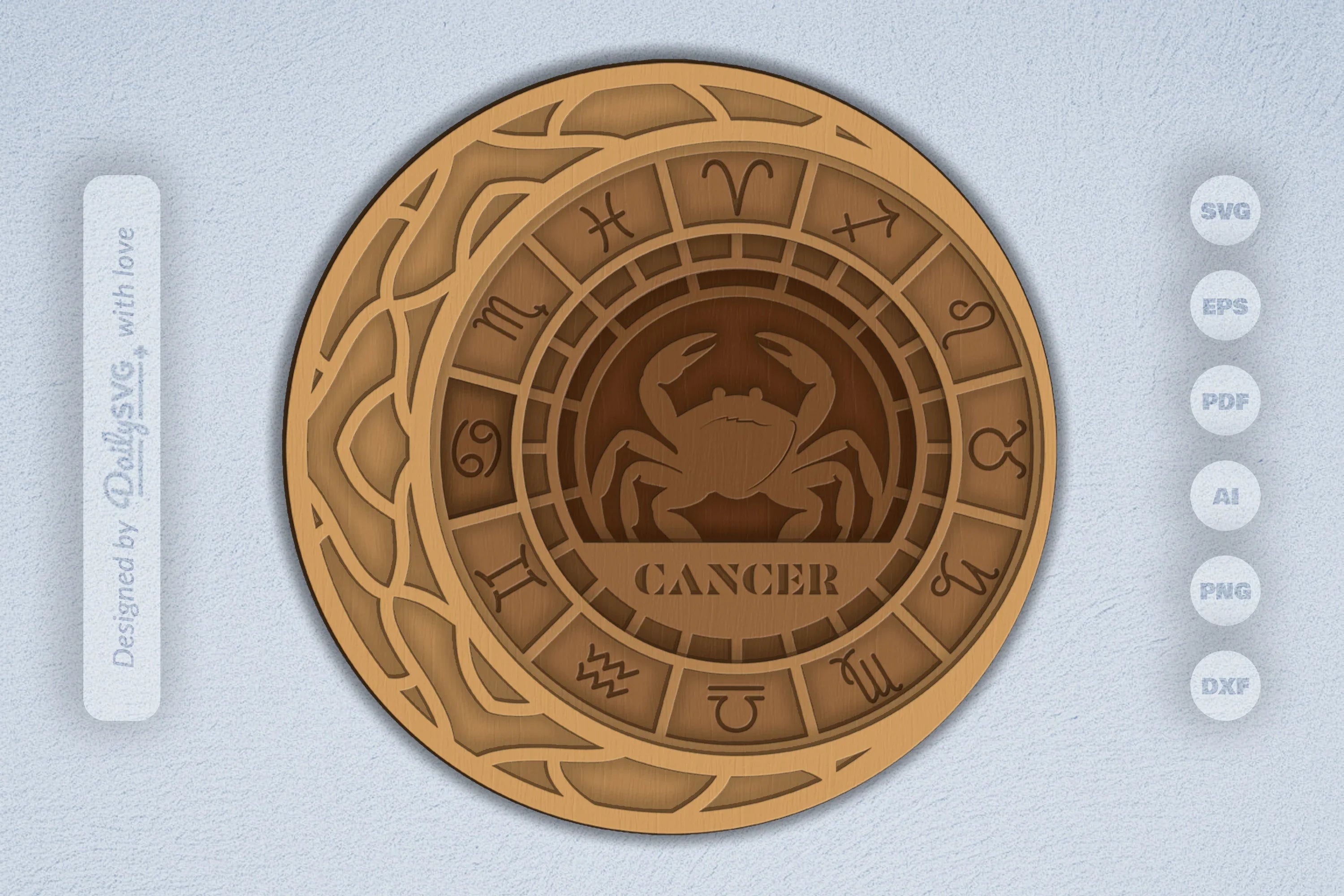 Cancer Zodiac Laser Cut SVG Bundle - CraftNest - Digital Crafting and Art