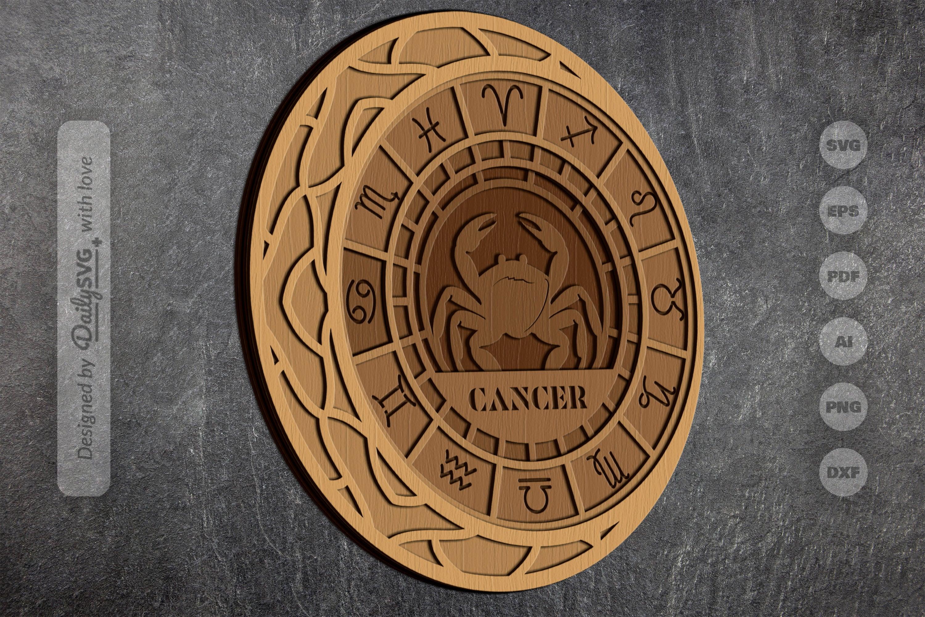Cancer Zodiac Laser Cut SVG Bundle - CraftNest - Digital Crafting and Art