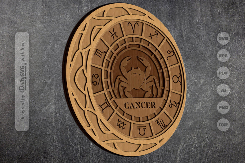 Cancer Zodiac Laser Cut SVG Bundle - CraftNest - Digital Crafting and Art
