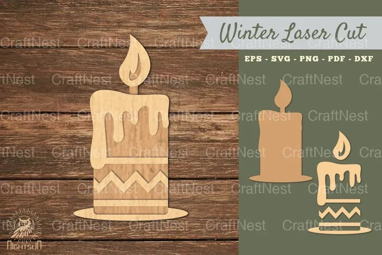 Candle Laser Cut Decoration SVG Bundle - CraftNest - Digital Crafting and Art