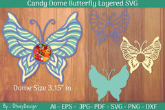 Candy Dome Butterfly Layered SVG Bundle - CraftNest - Digital Crafting and Art