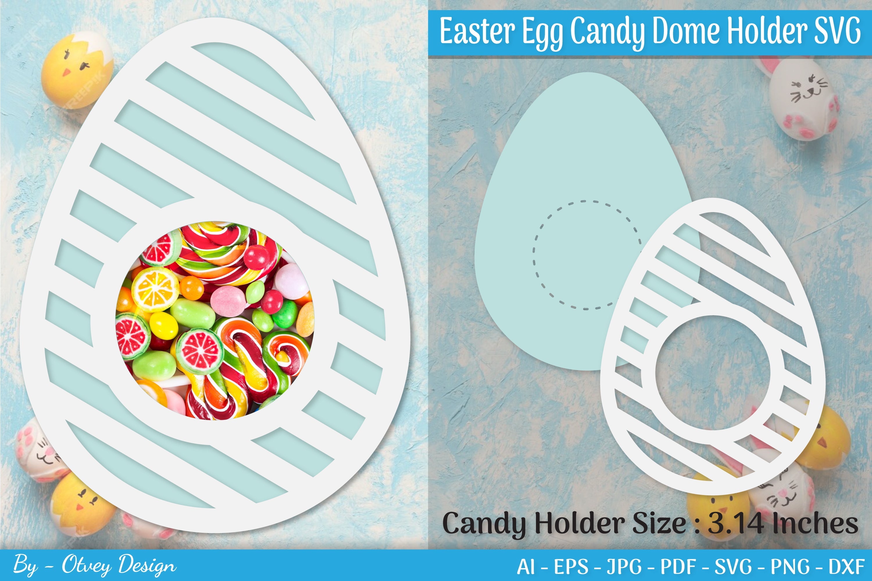 Candy Holder Easter Egg SVG Bundle 2 - CraftNest - Digital Crafting and Art