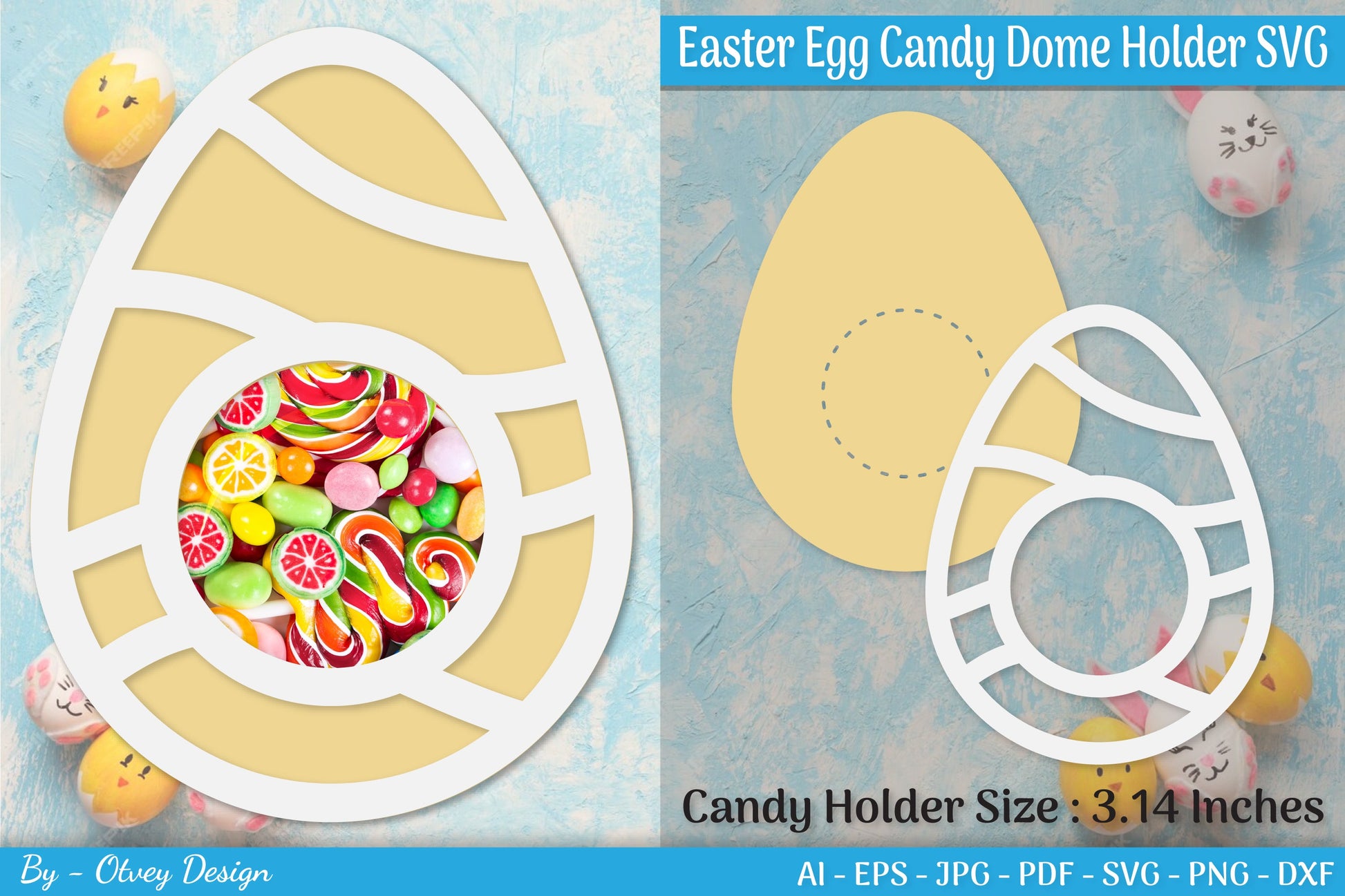 Candy Holder Easter Egg SVG Bundle 4 - CraftNest - Digital Crafting and Art