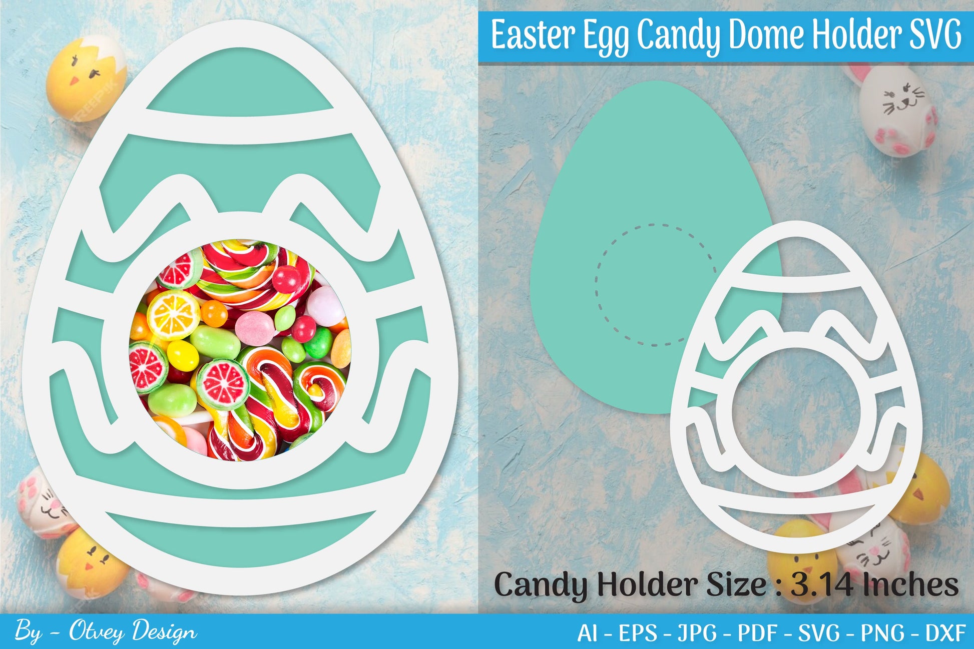 Candy Holder Easter Egg SVG Bundle 5 - CraftNest - Digital Crafting and Art