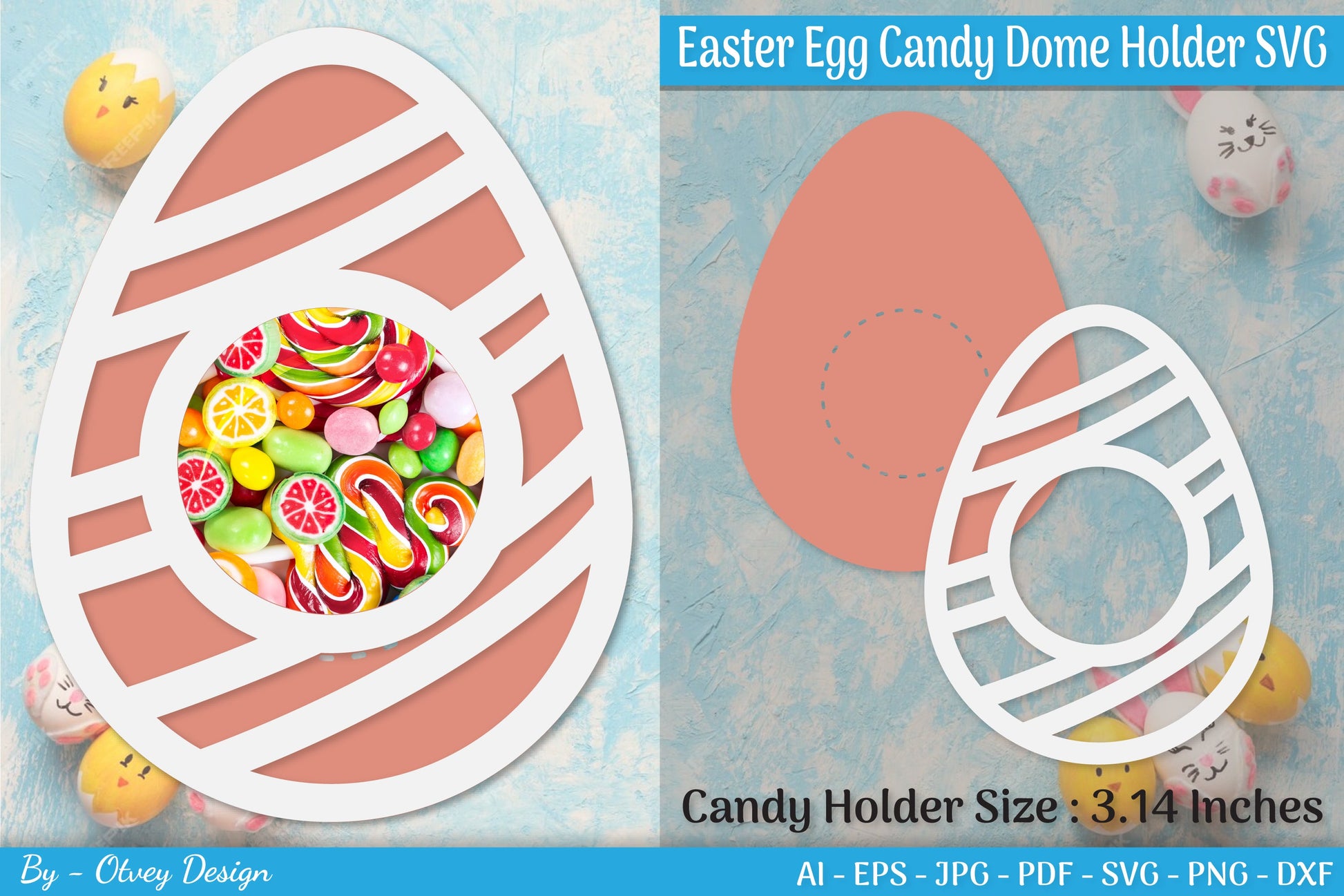 Candy Holder Easter Egg SVG Bundle 6 - CraftNest - Digital Crafting and Art