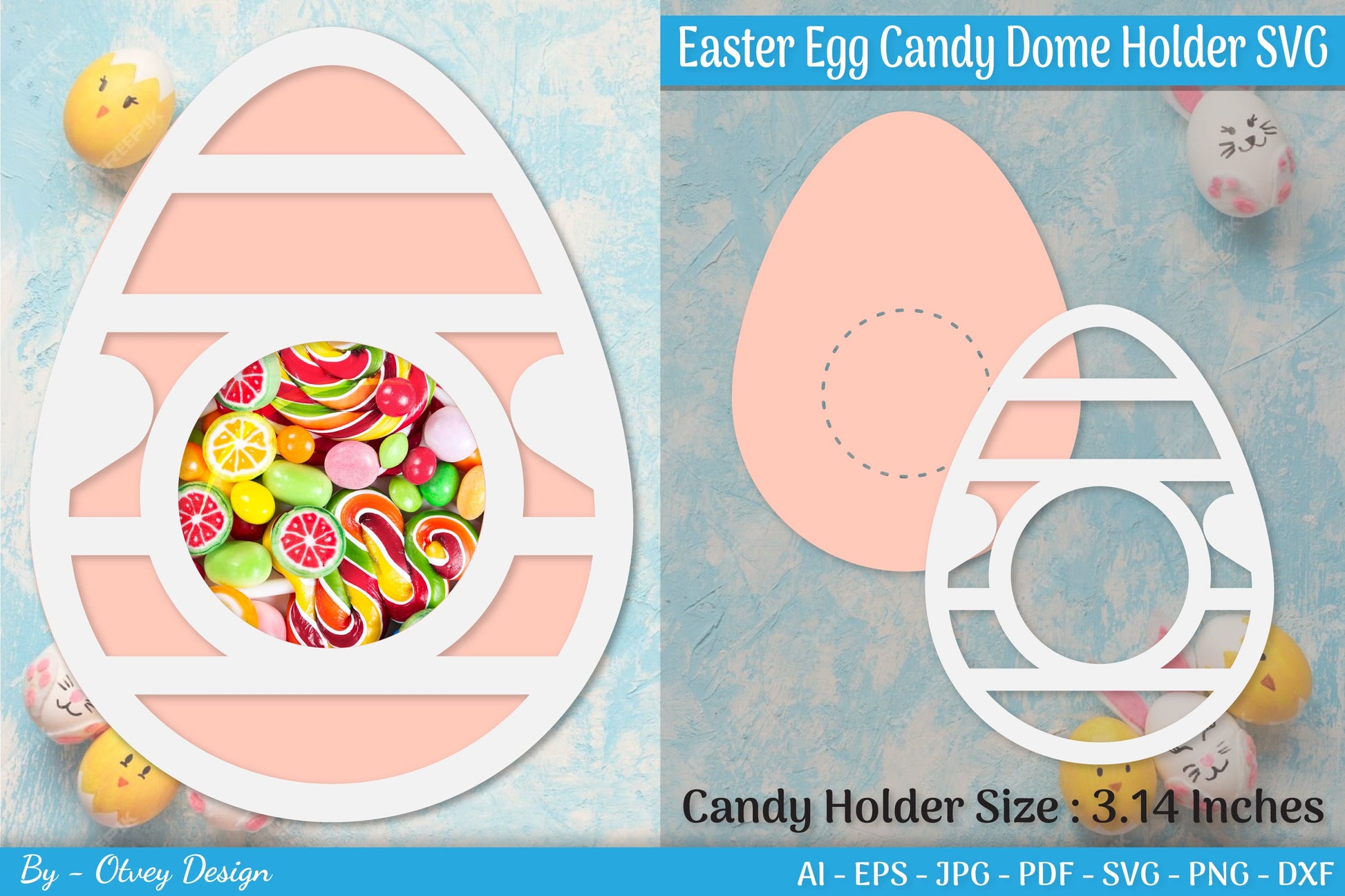 Candy Holder Easter Egg SVG Bundle 10 - CraftNest - Digital Crafting and Art