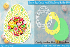 Candy Dome Easter Egg Mandala SVG Bundle 4 - CraftNest - Digital Crafting and Art