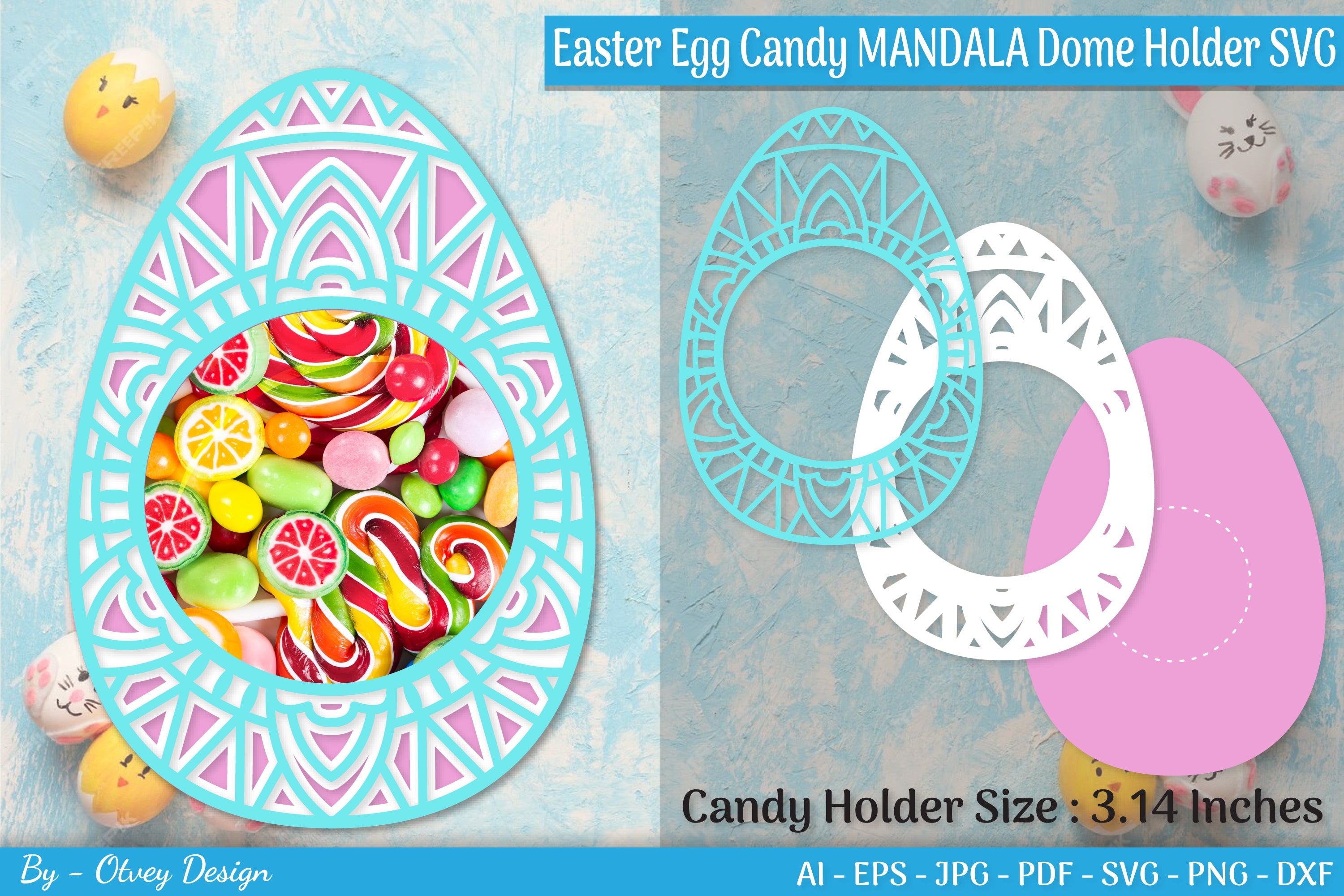 Candy Dome Easter Egg Mandala SVG Bundle 8 - CraftNest - Digital Crafting and Art