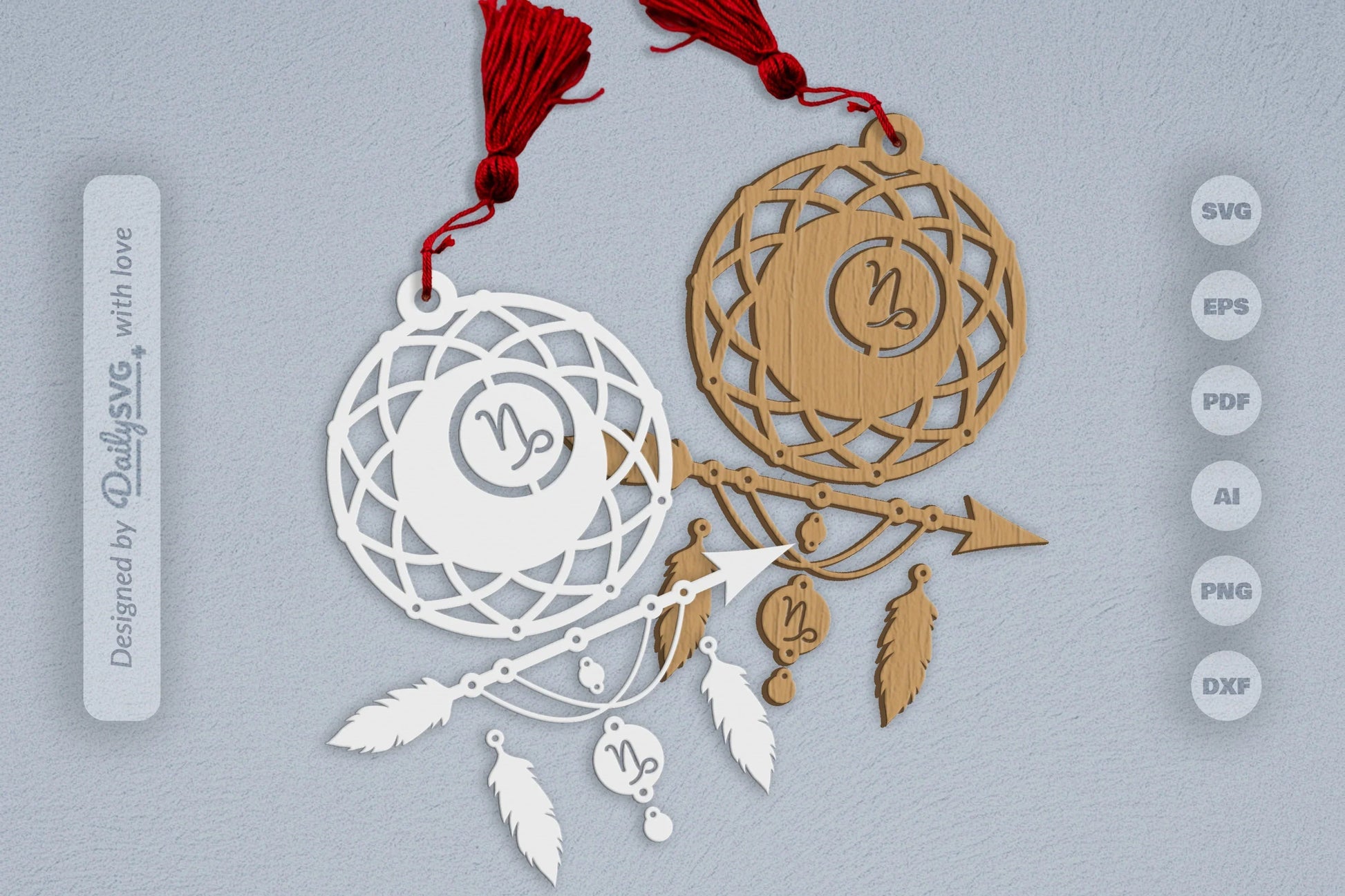 Capricorn Dream Catcher Set SVG Bundle 9 - CraftNest - Digital Crafting and Art