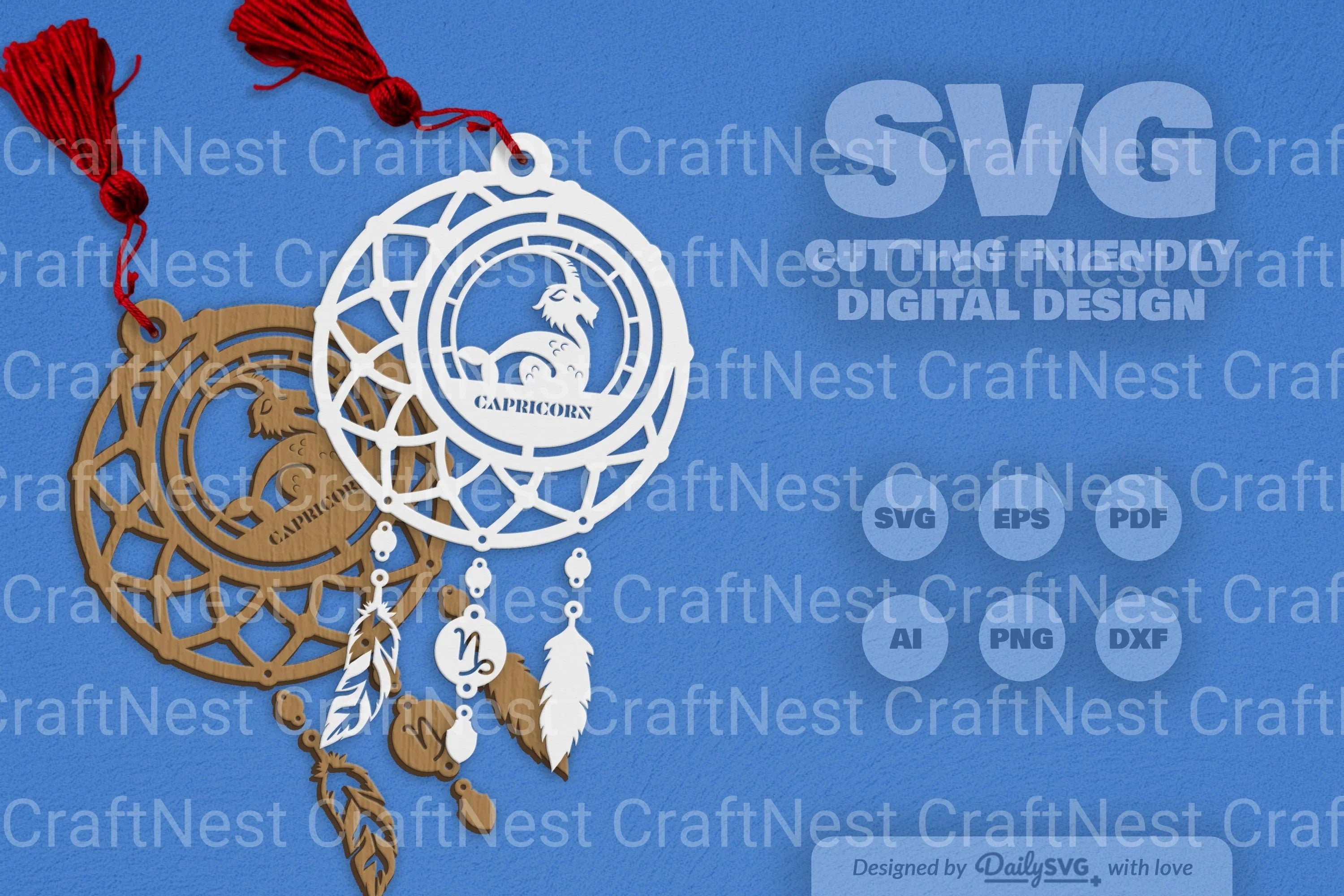 Capricorn Dream Catcher Set SVG Bundle