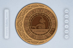 Capricorn Zodiac Laser Cut SVG Bundle - CraftNest - Digital Crafting and Art