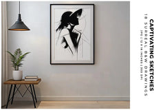 Captivating Sketches - Wall Art - CraftNest - Digital Crafting and Art