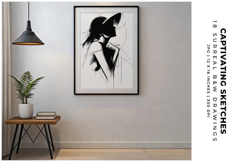 Captivating Sketches - Wall Art - CraftNest - Digital Crafting and Art