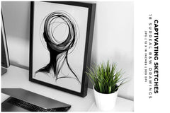 Captivating Sketches - Wall Art - CraftNest - Digital Crafting and Art