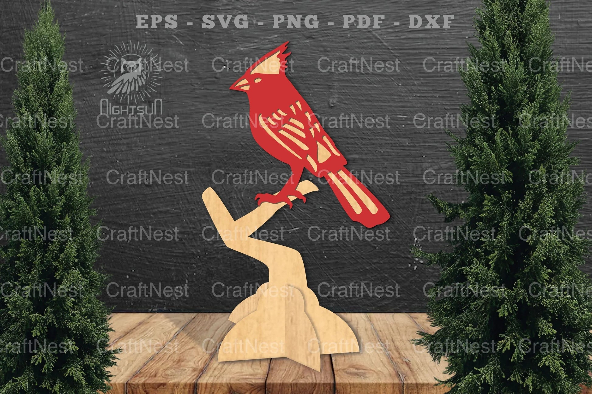 Cardinal Bird Laser Cut Home Decor Clipart Bundle - CraftNest - Digital Crafting and Art