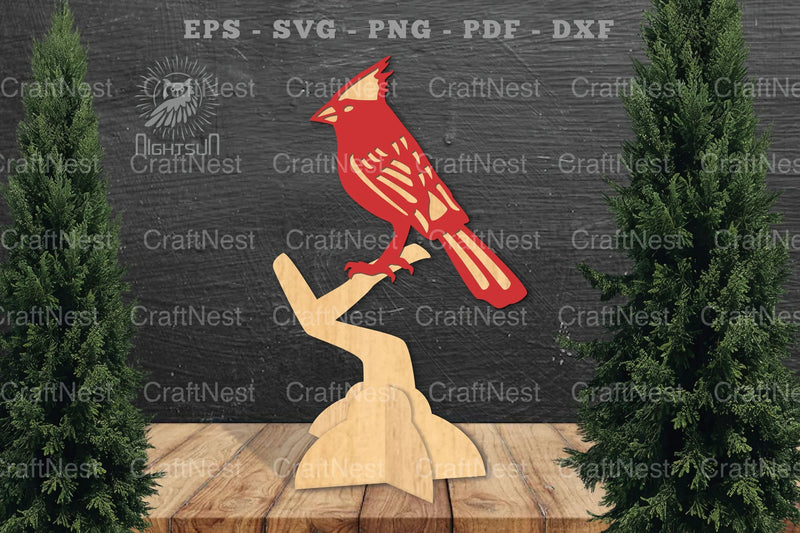 Cardinal Bird Laser Cut Home Decor Clipart Bundle - CraftNest - Digital Crafting and Art