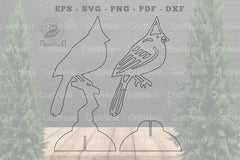 Cardinal Bird Laser Cut Home Decor Clipart Bundle - CraftNest - Digital Crafting and Art