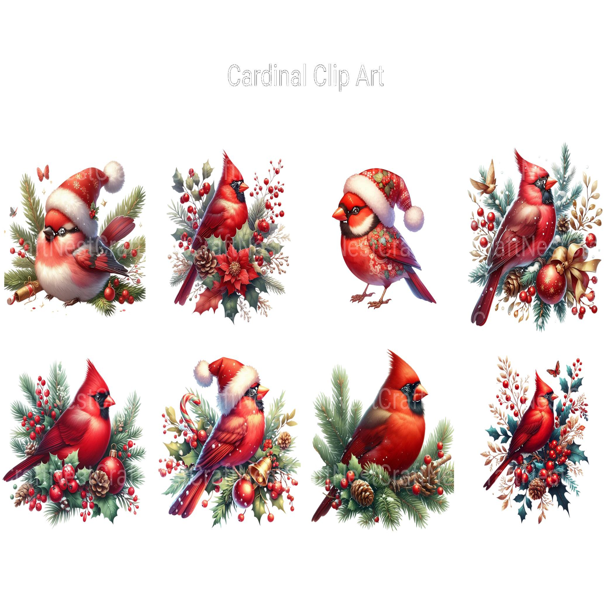Cardinal Clipart - CraftNest - Digital Crafting and Art