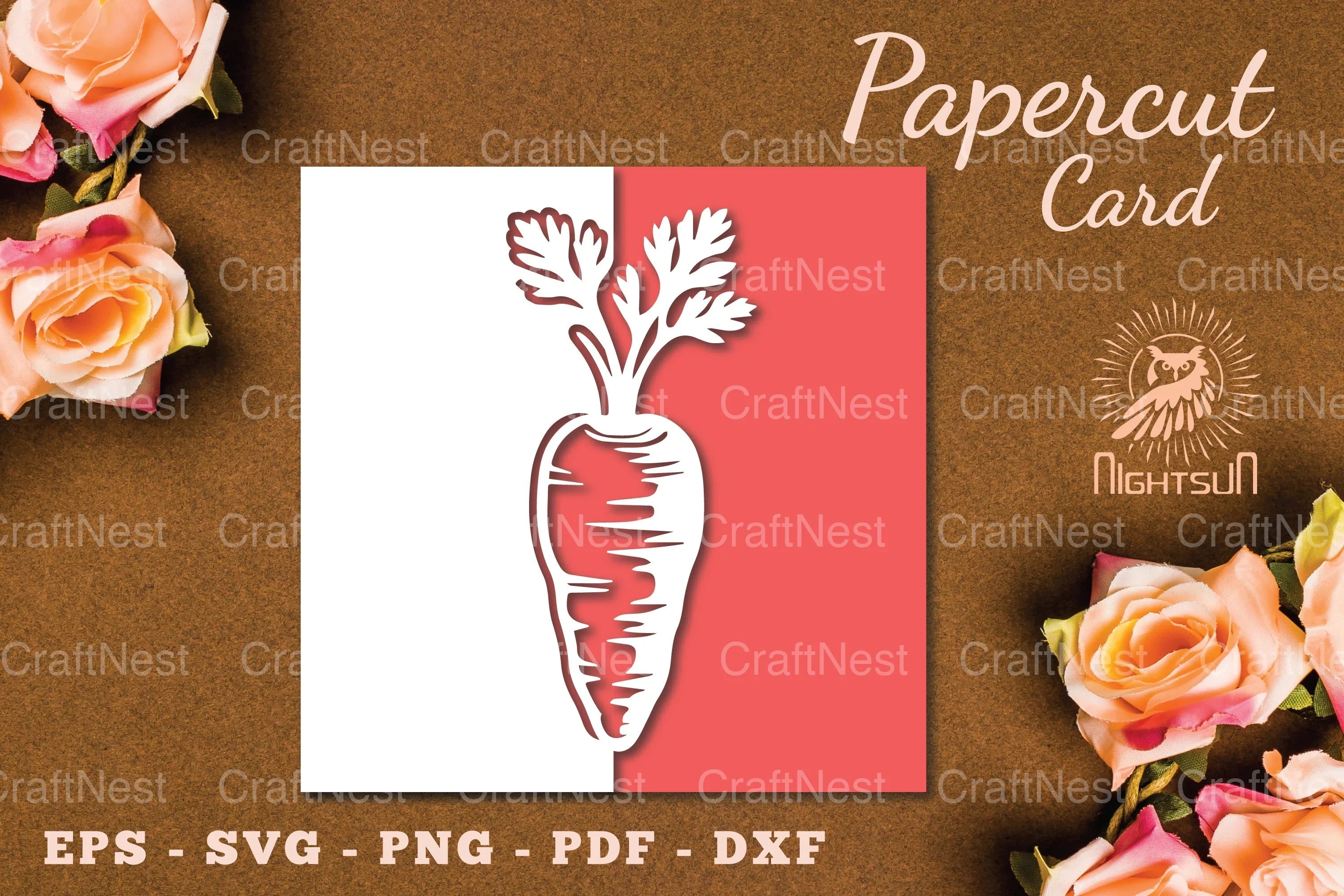 Carrot Papercut Card SVG Bundle - CraftNest - Digital Crafting and Art