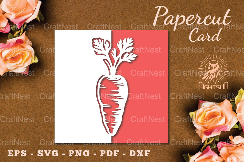 Carrot Papercut Card SVG Bundle - CraftNest - Digital Crafting and Art